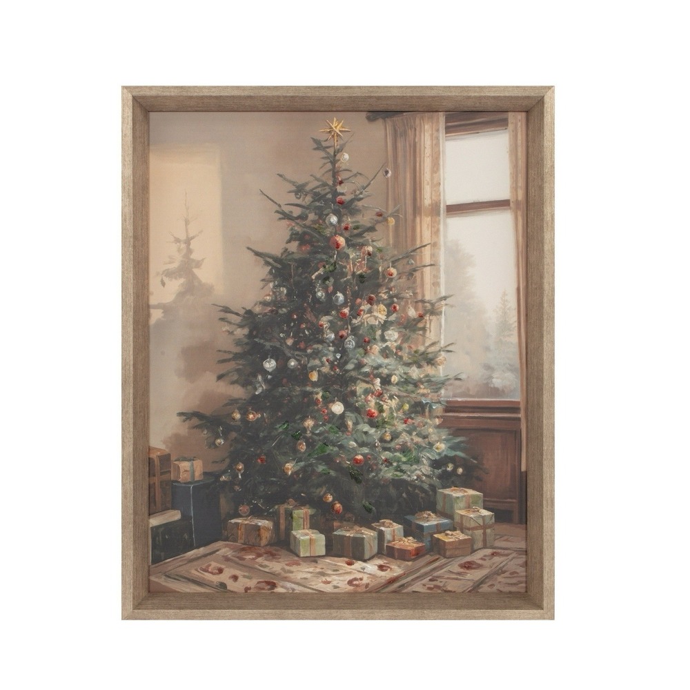 My Texas House Our Christmas Tree 16x20 Framed Embellished Holiday Wall Art